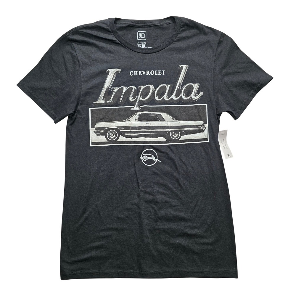 Chevrolet Impala Graphic Tee Vintage Style Black Small Streetwear Shirt